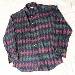 100% silk vintage Maxwear paisley button up